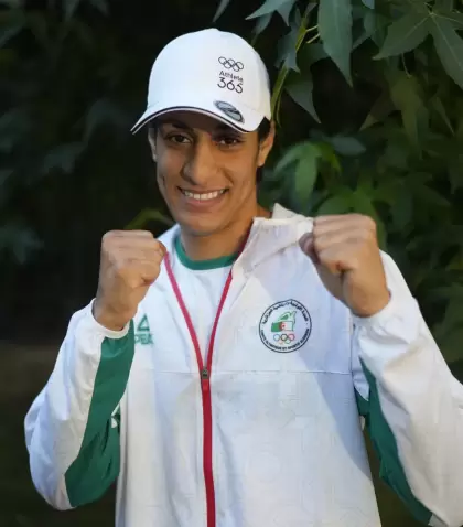 La boxeadora argelina Imane Khelif