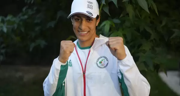 La boxeadora argelina Imane Khelif