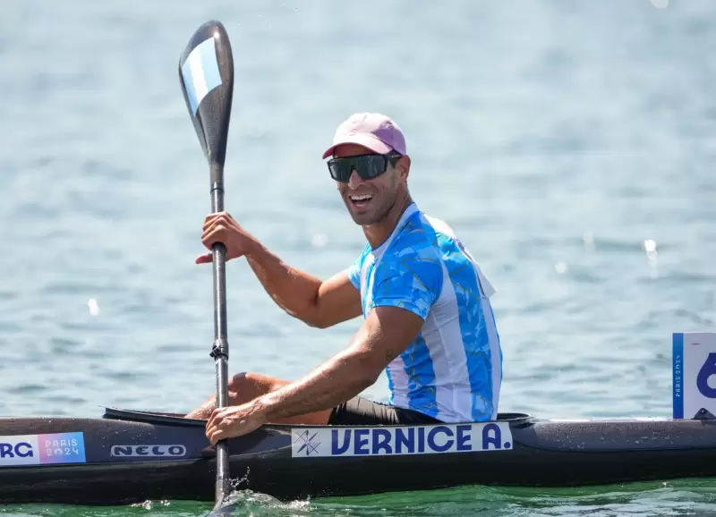 Agustn Vernice en la final del K1 1000m de los Juegos Olmpicos Pars 2024