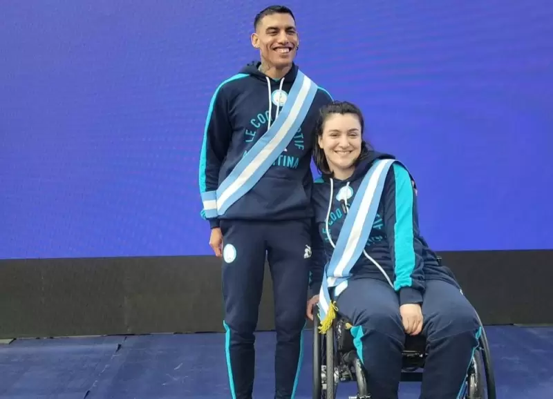 El velocista Hernn Barreto y Constanza Garrone, los abanderados de la delegacin argentina en los Juegos Paralmpicos Pars 2024