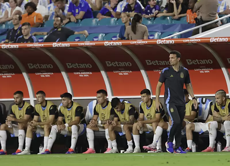 Lionel Scaloni en el banco de la Seleccin Argentina durante la Copa Amrica 2024