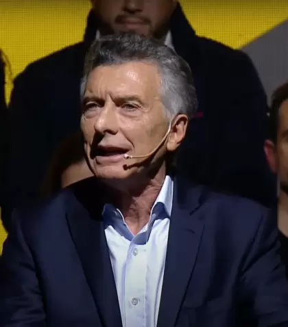 Mauricio Macri en su acto de asuncin como presidente del PRO el 1 de agosto