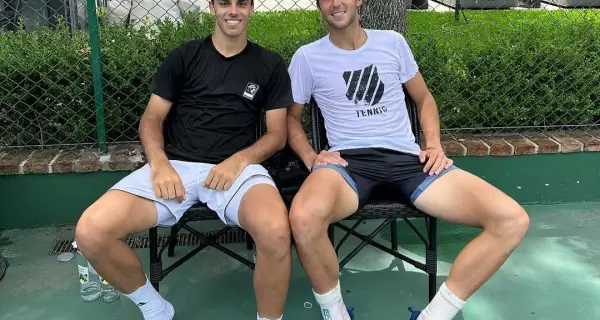 Los argentinos Francisco Cerndolo y Toms Etcheverry, los dos amigos que se enfrentarn en el US Open