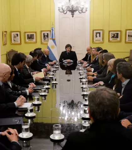 La reunin del presidente Javier Milei con diputados y senadores oficialistas y aliados