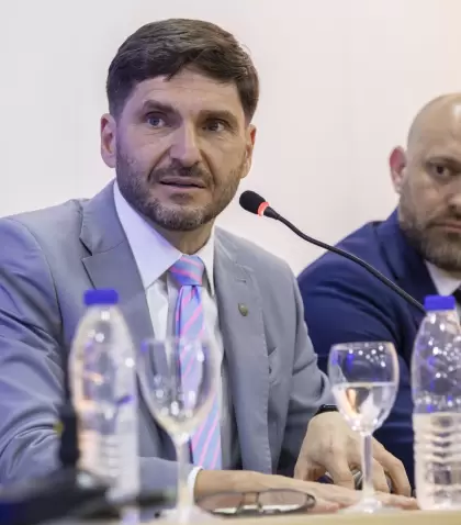 El gobernador de Santa Fe, Maximiliano Pullaro, en la inauguraci�n del Santa Fe Business Forum