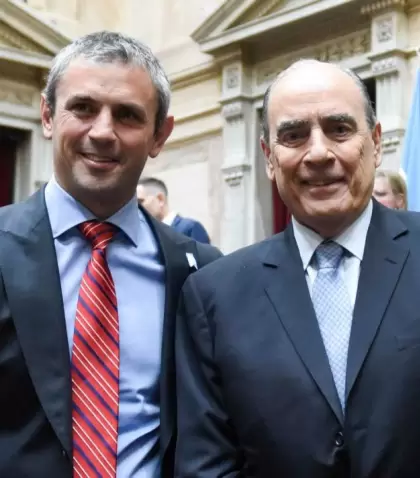 Guillermo Francos junto a Mart�n Menem