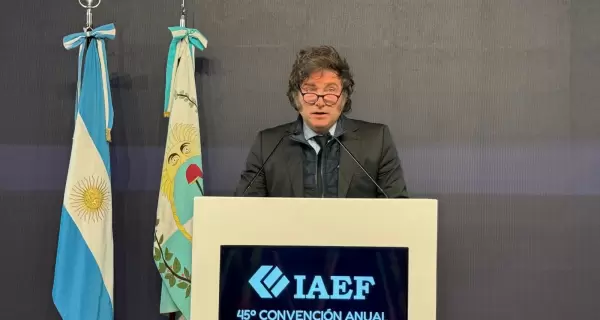 El presidente Javier Milei en la 45 convencin anual del Instituto Argentino de Ejecutivos de Finanzas (IAEF)