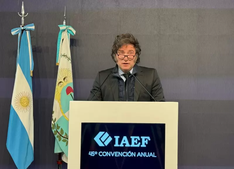 El presidente Javier Milei en la 45 convencin anual del Instituto Argentino de Ejecutivos de Finanzas (IAEF)