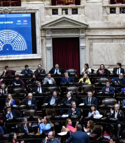 Diputados durante la sesi�n donde se rechaz� el decreto que brindaba un aumento a los fondos reservados de la SIDE