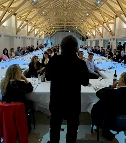 Javier Milei en la cena de Olivos
