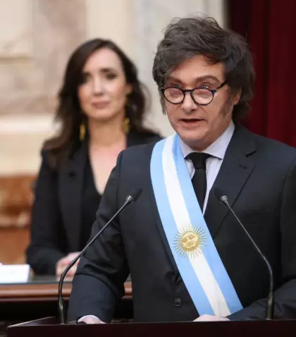 El presidente Javier Milei en la presentacin del presupuesto 2025 en el Congreso