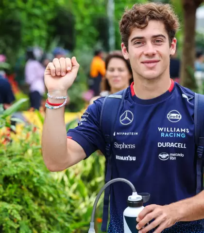 Franco Colapinto en la previa de la clasificatoria del GP de Singapur