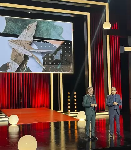Los humoristas espa�oles Andreu Buenafuente y Berto Romero en la inauguraci�n del Festival de San Sebasti�n