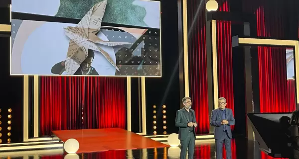 Los humoristas espaoles Andreu Buenafuente y Berto Romero en la inauguracin del Festival de San Sebastin