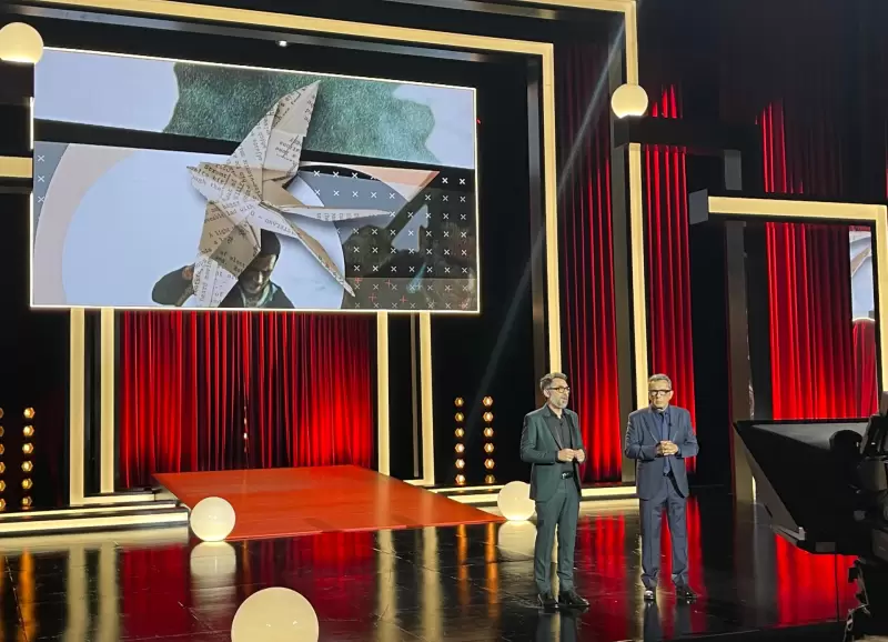 Los humoristas espaoles Andreu Buenafuente y Berto Romero en la inauguracin del Festival de San Sebastin