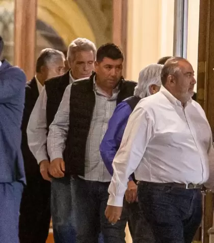 La dirigencia de la CGT en la Casa Rosada