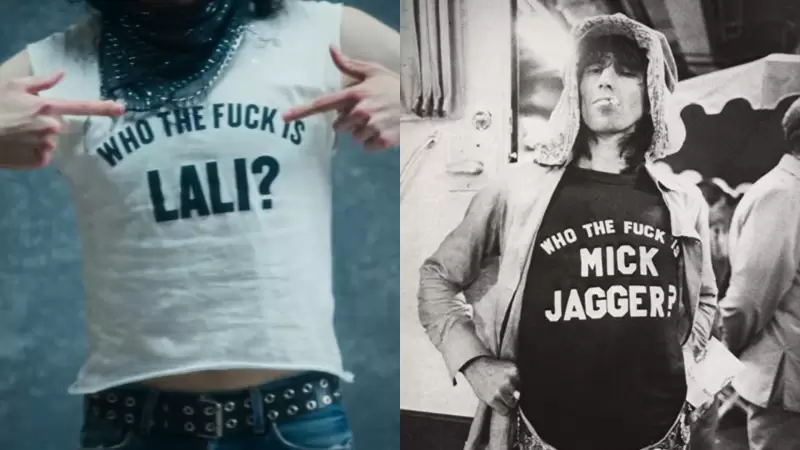 La remera en el video de Lali y la de Keith Richards