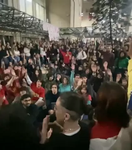 La asamblea de estudiantes en la Facultad de Filosof�a y Letras de la Universidad de Buenos Aires (UBA)
