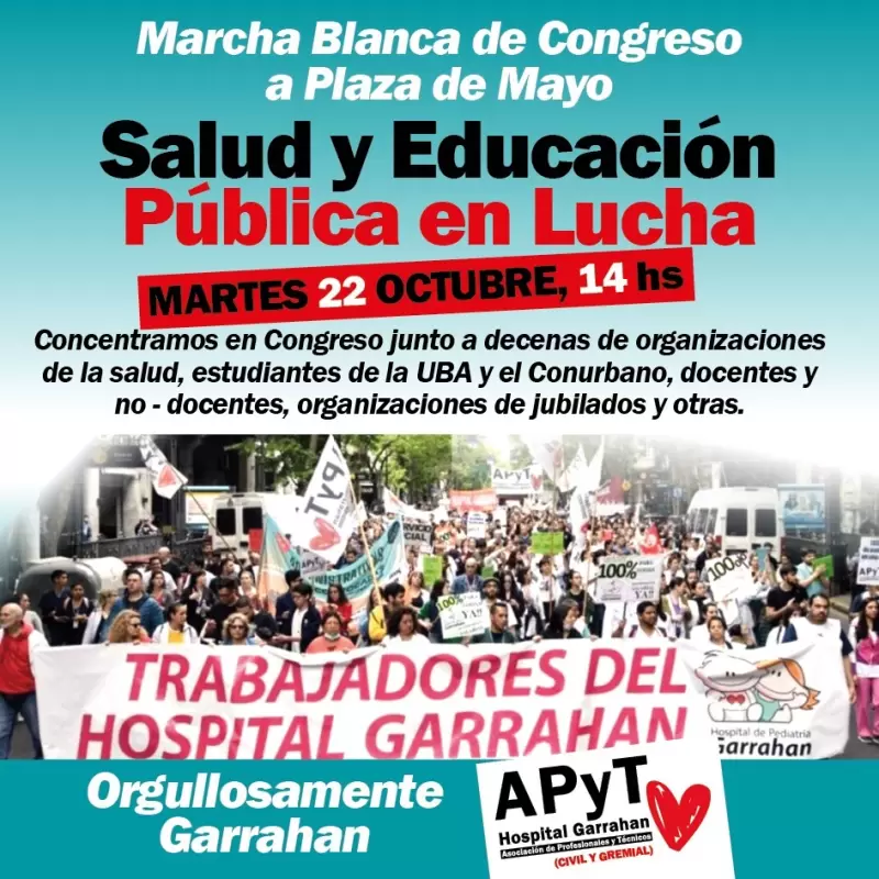 La marcha del personal de salud
