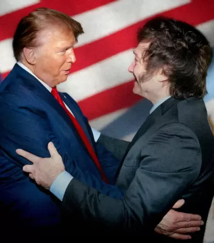 La foto que subi� Milei de su encuentro con Trump