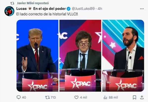 Donald Trump, Javier Milei y Nayib Bukele