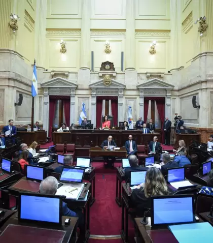 El jefe de Gabinete, Guillermo Francos, hoy en el Senado de la Naci�n.