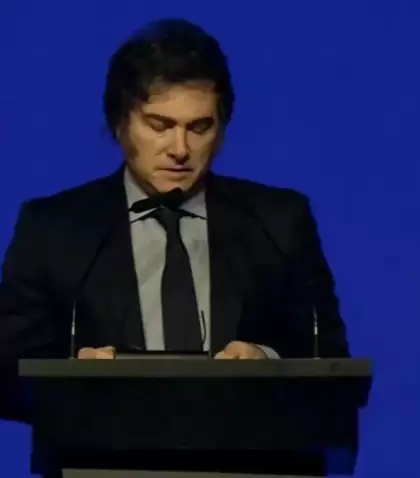 El presidente Javier Milei hoy el la CPAC.