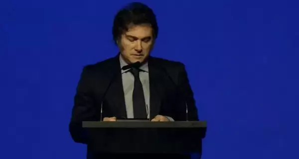 El presidente Javier Milei hoy el la CPAC.