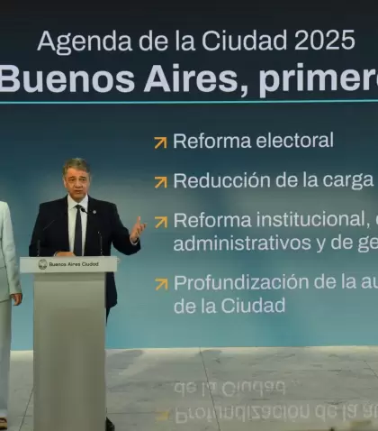 Jorge Macri y Laura Alonso en conferencia de prensa