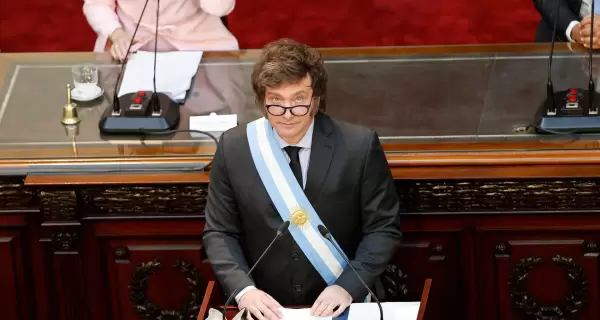 Javier Milei en el Congreso de la Naci�n.