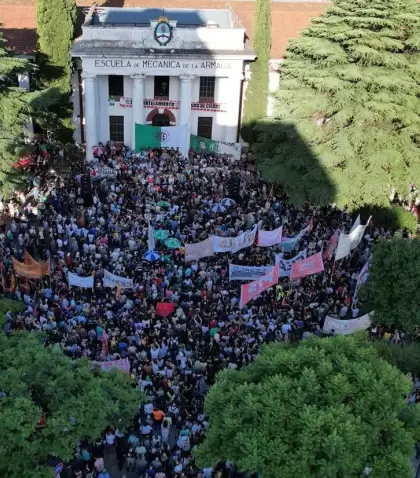 El s�bado hubo un evento multitudinario en la exESMA en repudio a los despidos