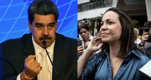 Nicol�s Maduro y Mar�a Corina Machado.