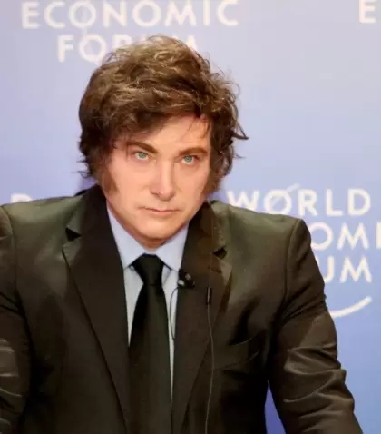 El presidente Javier Milei, en el Foro de Davos.