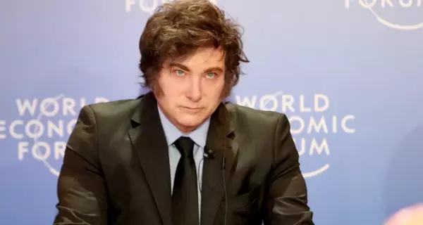 El presidente Javier Milei en el Foro de Davos.