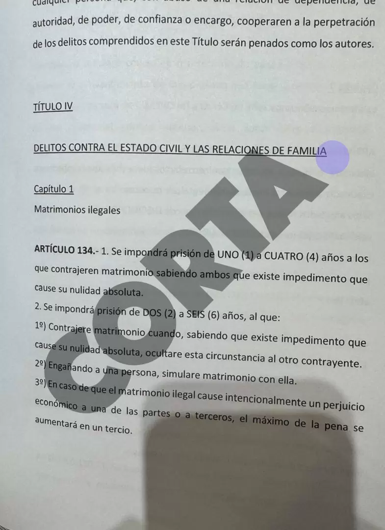 El borrador del nuevo Código Penal.