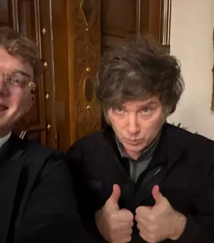 Milei y Hayden Davis, uno de los desarrolladores de $LIBRA