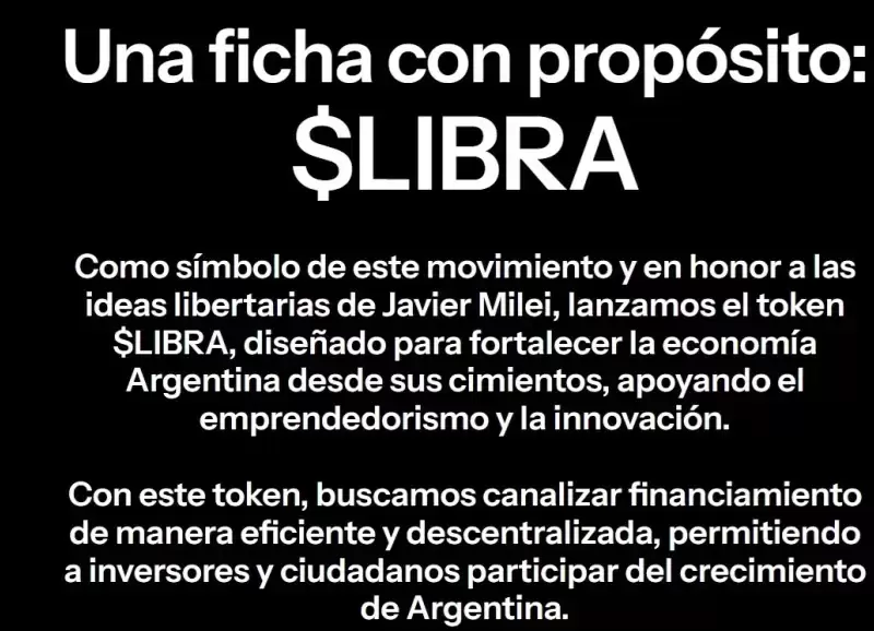 La presentaci�n de $LIBRA en vivalalibertadproject.com