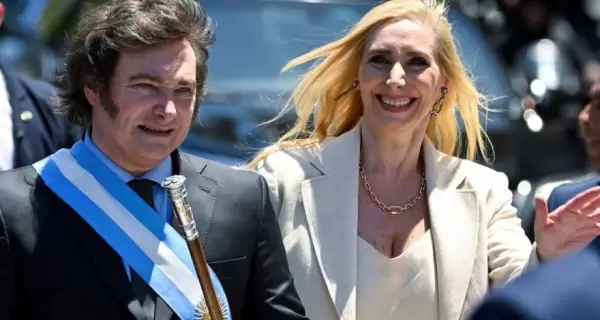 Javier Milei junto a Karina, su hermana y secretaria General de la Presidencia.