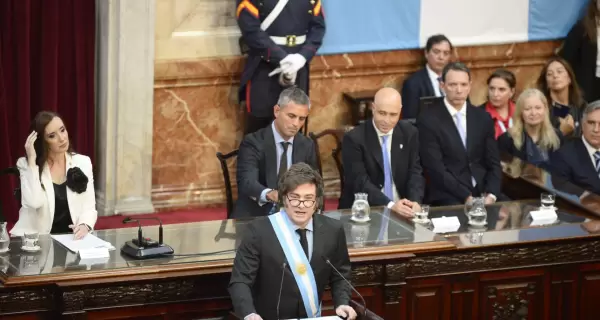 El presidente Javier Milei durante la Apertura de Sesiones Legislativas 2025.