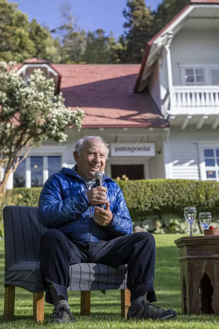 Yvon Chouinard durante la apertura de Casa Frey.