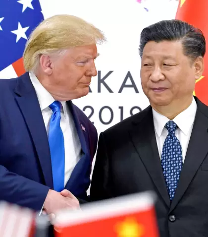 El presidente de Estados Unidos, Donald Trump, junto al presidente de China, Xi Jinping.