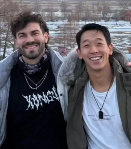Nicol�s Grosman y Mart�n Ku, exparticipantes de Gran Hermano.