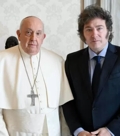 El papa Francisco y el presidente Javier Milei.