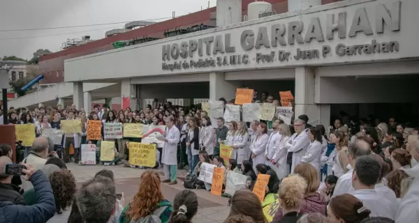 Movilizaci�n en el Hospital Garrahan.