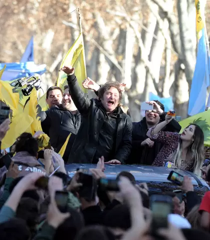Javier Milei durante un acto de campa�a en 2023.