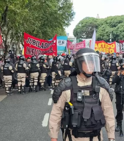 Marcha frente al Congreso