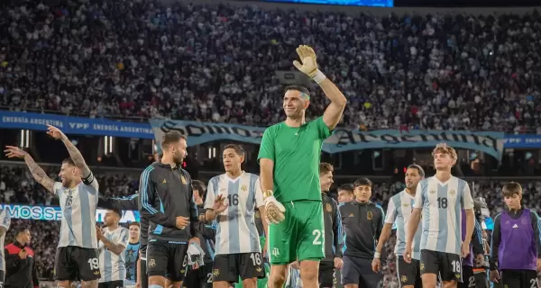 La Selecci�n tras el triunfo contra Brasil en las eliminatorias sudamericanas