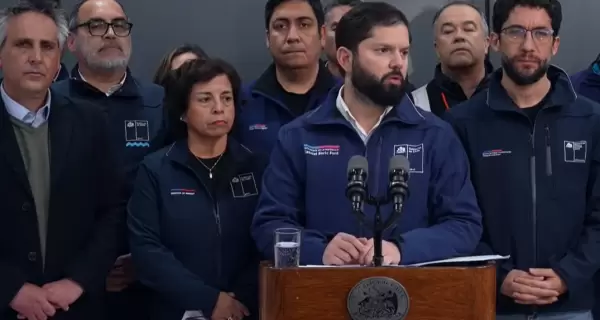 Gabriel Boric en conferencia de prensa