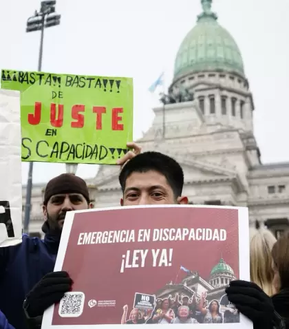 El reclamo en el Congreso.