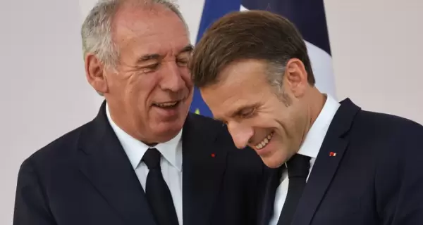 Fran�ois Bayrou y Emmanuel Macron.